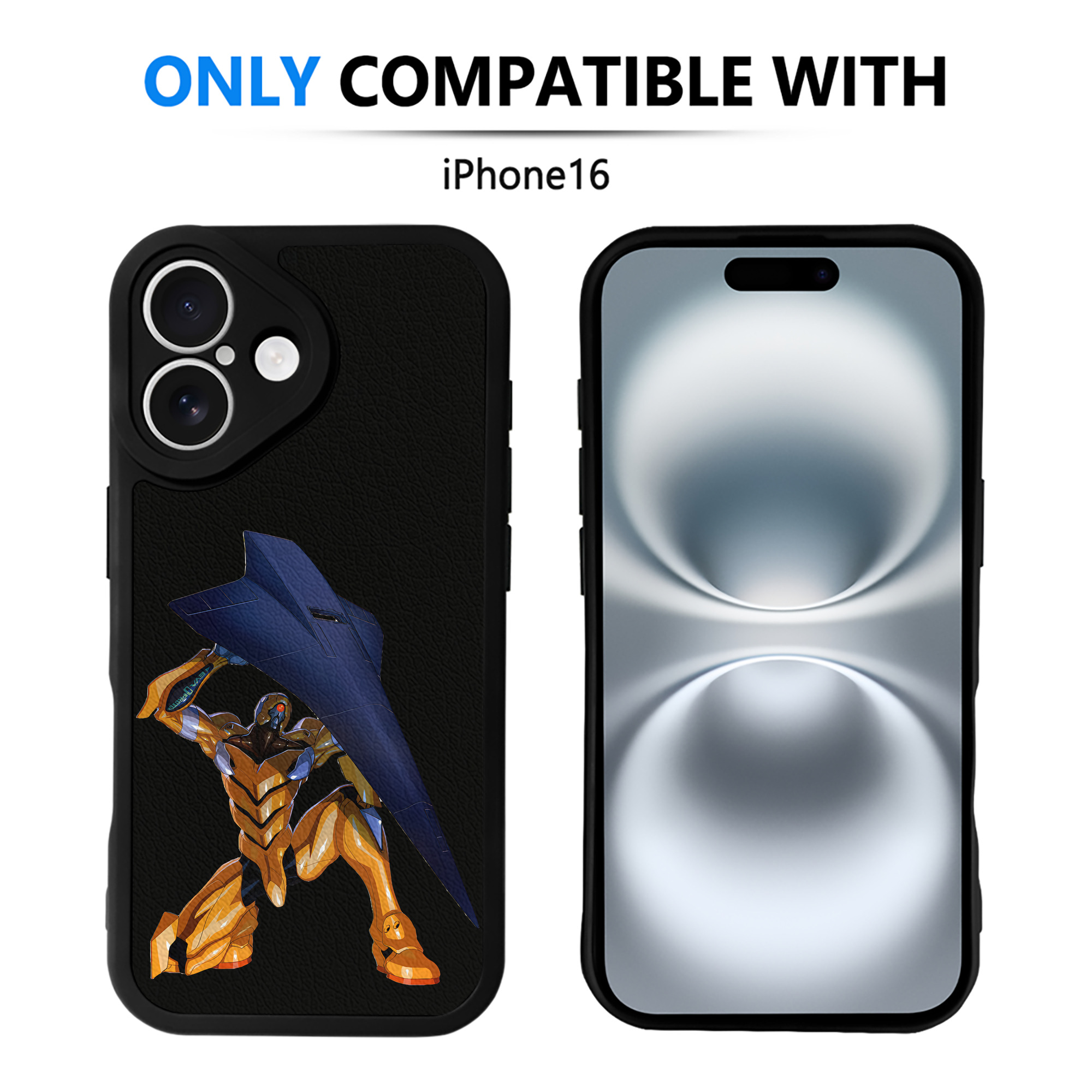 （画像用） EVA 新世紀エヴァンゲリオン 【iPhone 16シリーズ対応】シリコンスマホケース（レザー調） 材質：シリコン